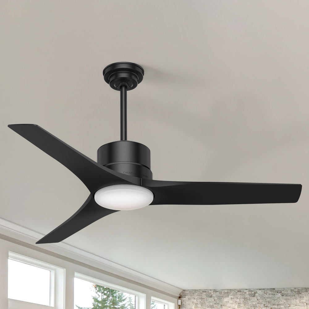 Casablanca Fan Co Piston Matte Black Led Ceiling Fan With Light