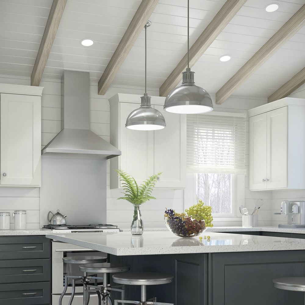 Sea Gull Lighting Pratt Street Metal Brushed Nickel Led Pendant Sea Gull Lighting Pratt Street Metal