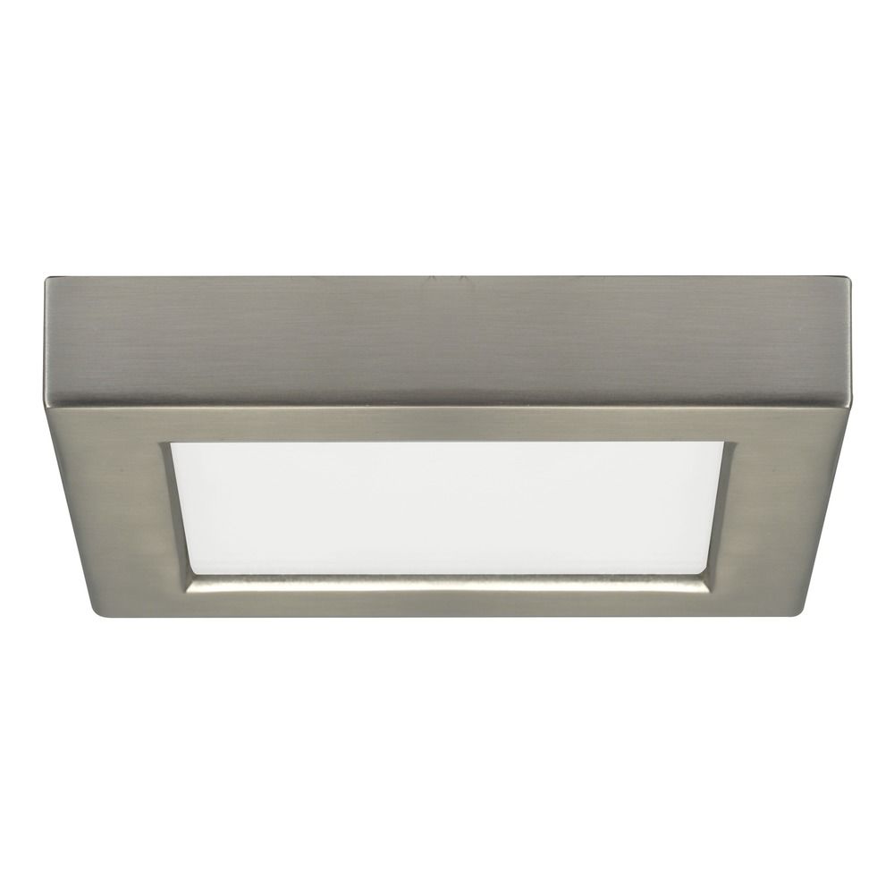 Flush Mount Led Ceiling Light 5 3 4 Inch Square Brushed Nickel 2700k Satco Lighting Flush Mount Led Ceiling Light 5 3 4 Inch Square Brushed