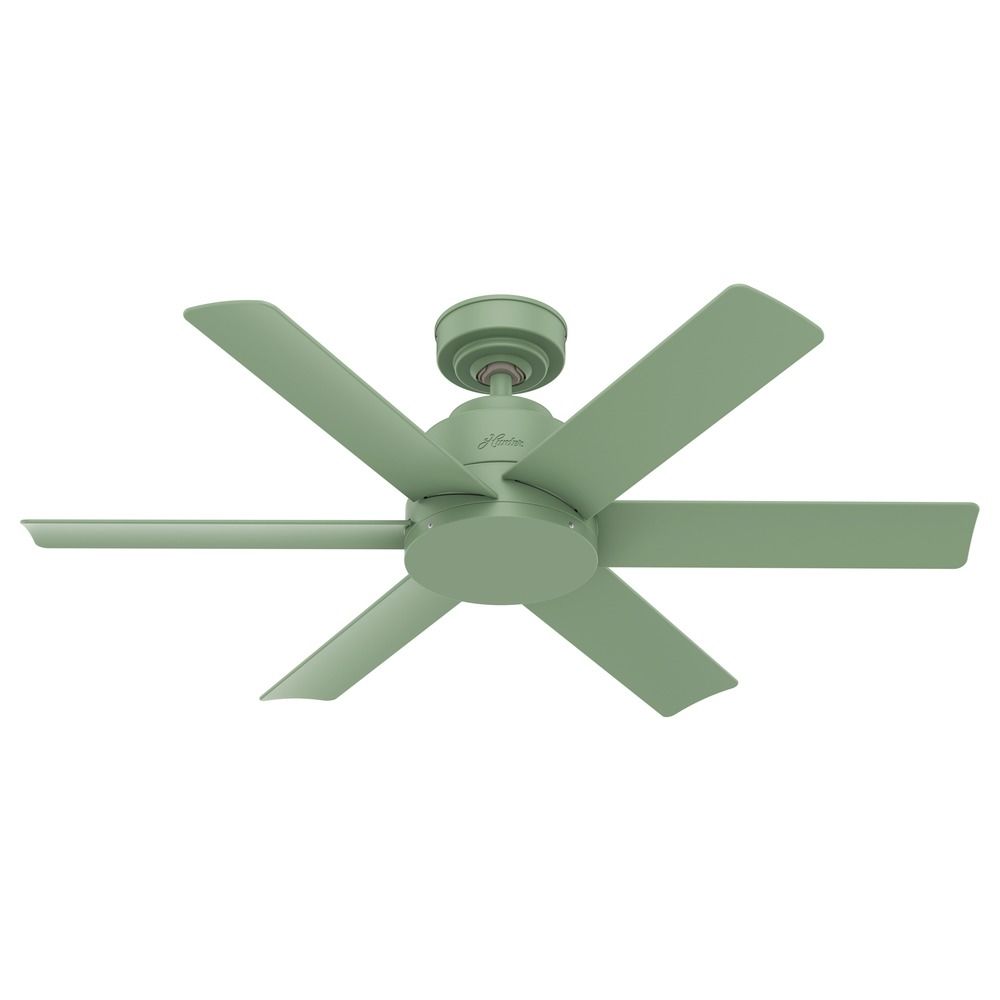 Hunter Ceiling Fan With Light 44 Inch Kennicott In Dusty Green 59612 Destination Lighting