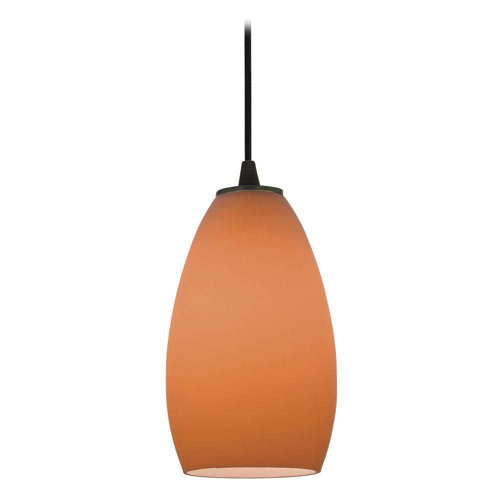 Modern Mini Pendant Light With Orange Glass 28012 1c Orb Org Access Lighting Modern Mini Pendant Light With Orange Glass 28012 1c Orb