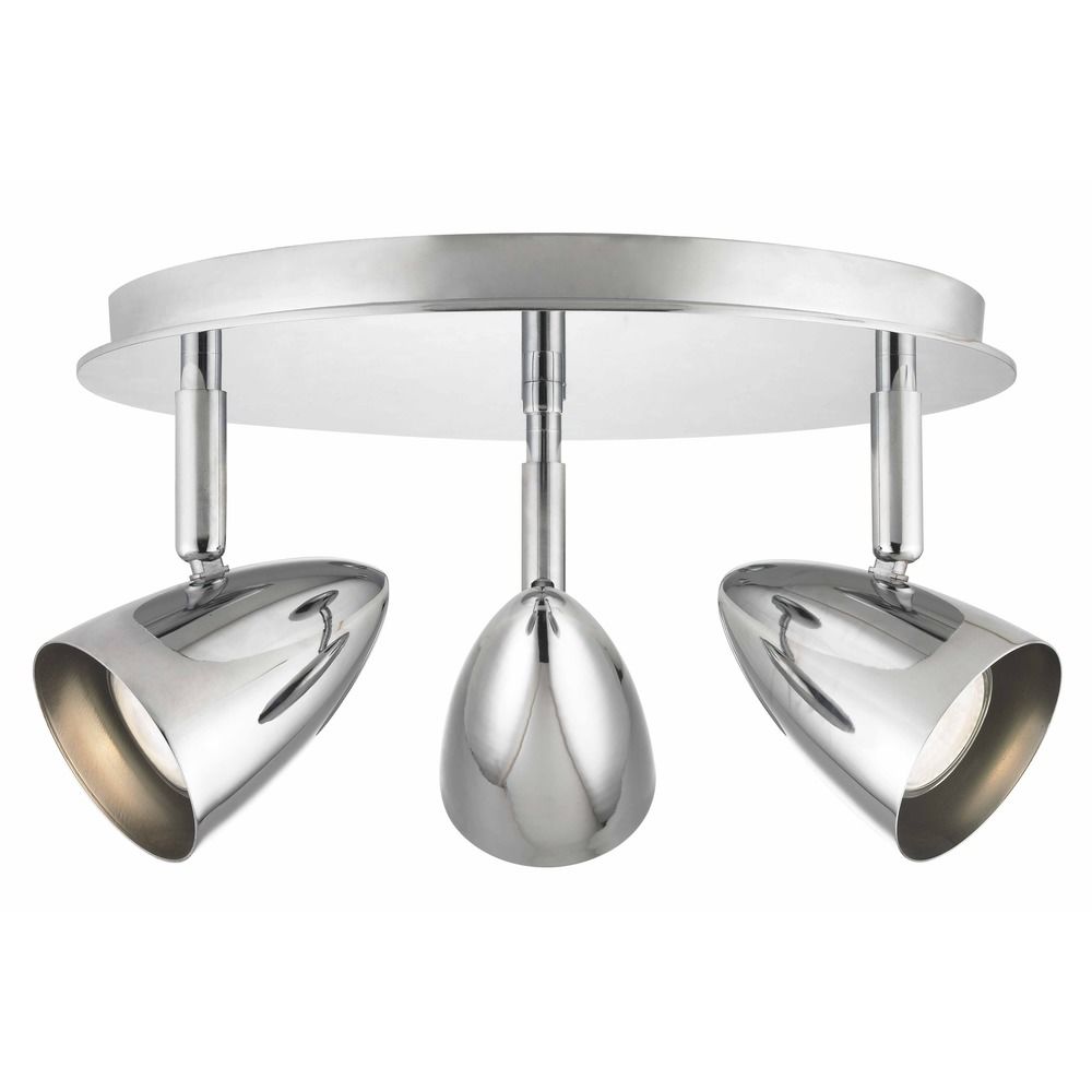 semi-flush adjustable 3-light directional spot light - chrome | 1923