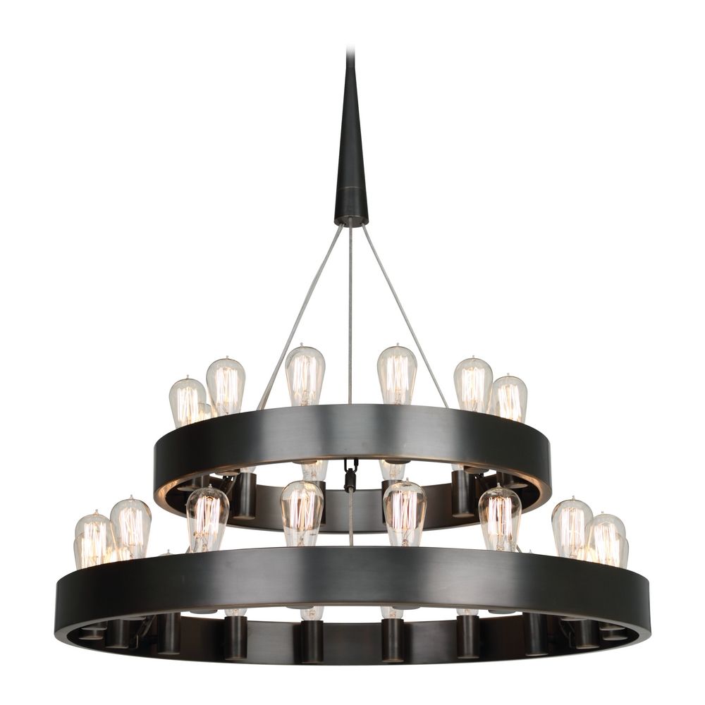 Industrial Chandelier 2-Tier 30-Light Bronze by Robert Abbey | Z2099