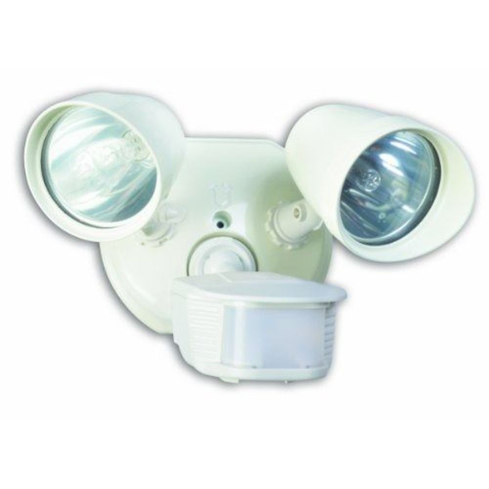 Motion Activated Flood Light With Two Lights L6010wh Destination Designers Edge Lighting Motion Activated Flood Light With Two Lights L6010wh