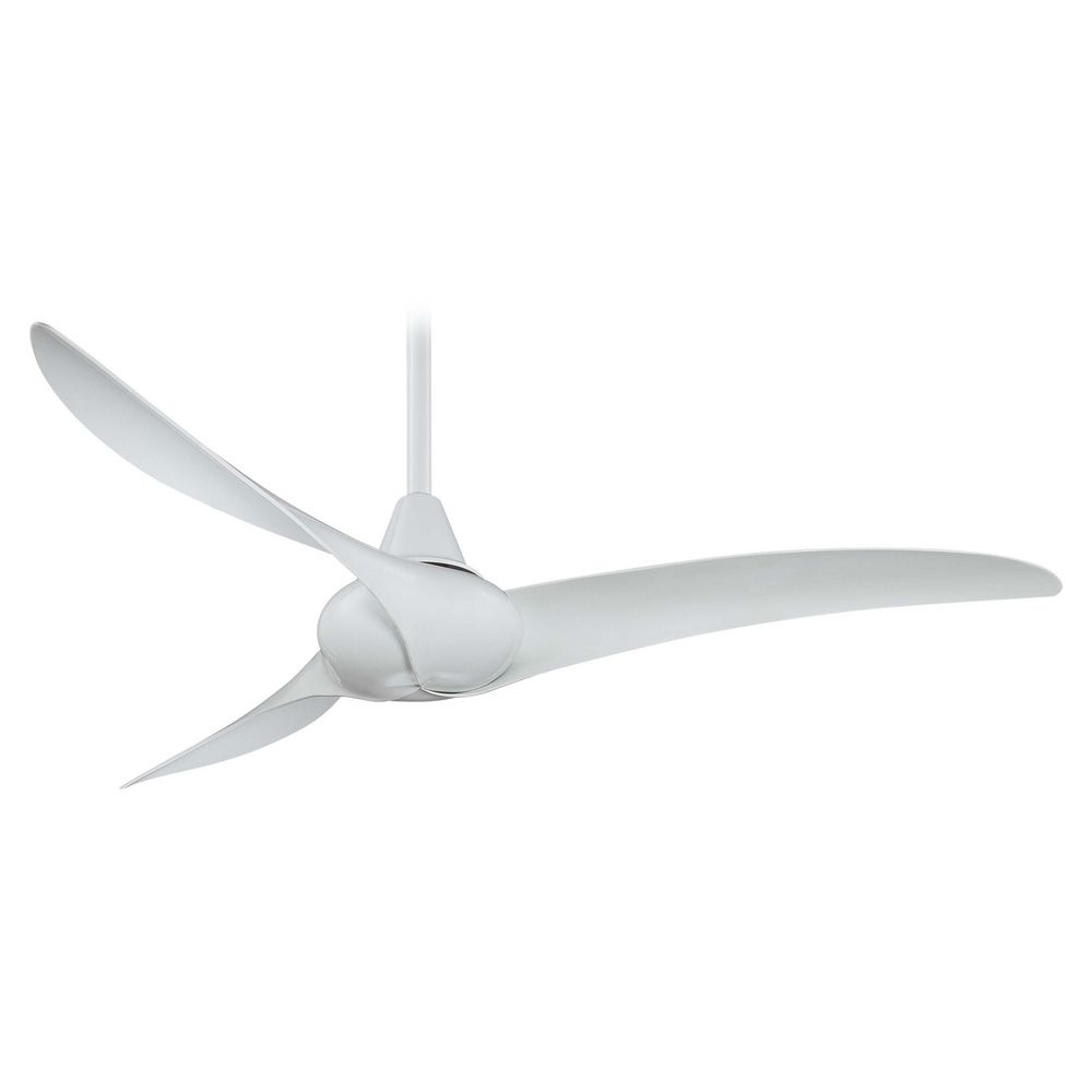 52 Inch Modern Ceiling Fan Without Light In White Finish At Destination Lighting