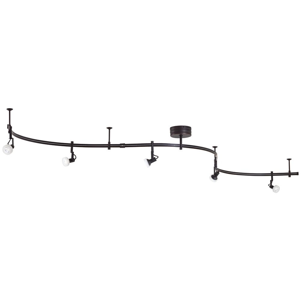 Modern Sable Bronze Patina Led Track Light Kit With White Gl George Kovacs Lighting Modern Sable Bronze Patina Led Track Light Kit With White Gl 3000k 205lm
