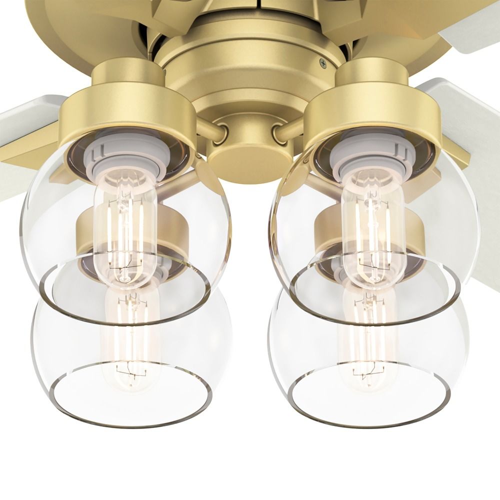 Details about   Hunter Fan 52 inch Contemporary Modern Brass Ceiling Fan with Light Kit & Remote