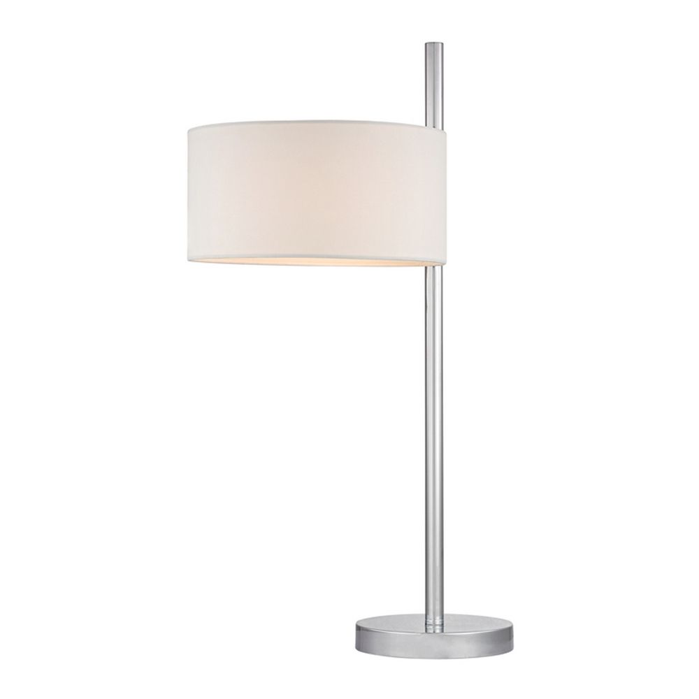 Modern Led Table Lamp With White Shades In Polished Nickel Finish Dimond Lighting Modern Led Table Lamp With White Shades In Polished Nickel Finish D2472