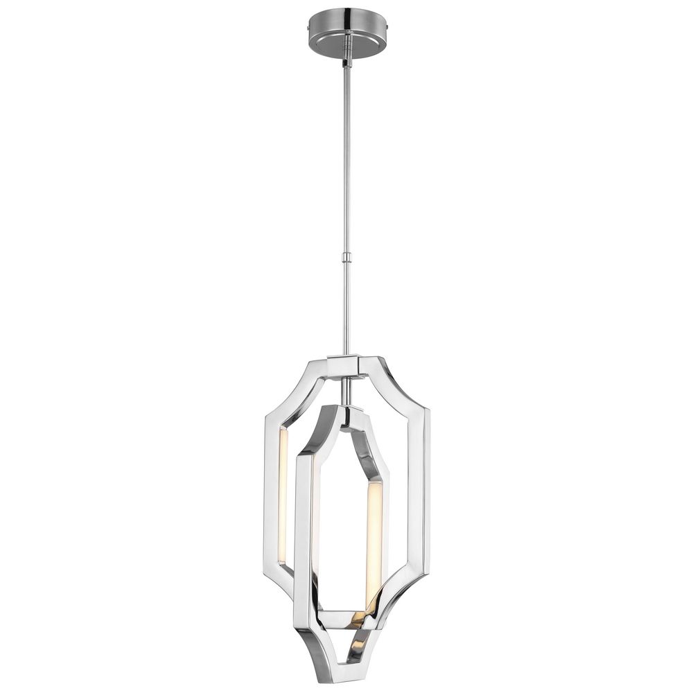 Feiss Lighting Audrie Polished Nickel Led Mini Pendant Light Shown In Polished Nickel Finish