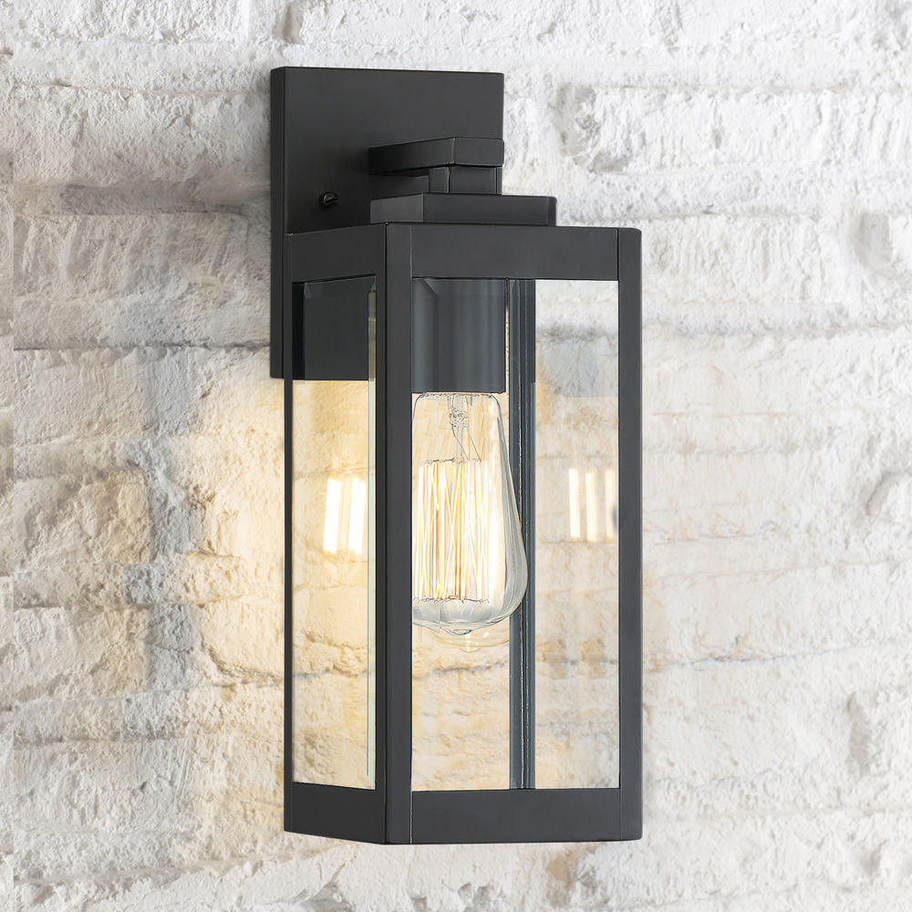 Arts And Crafts Industrial Outdoor Wall Light Black Westover By