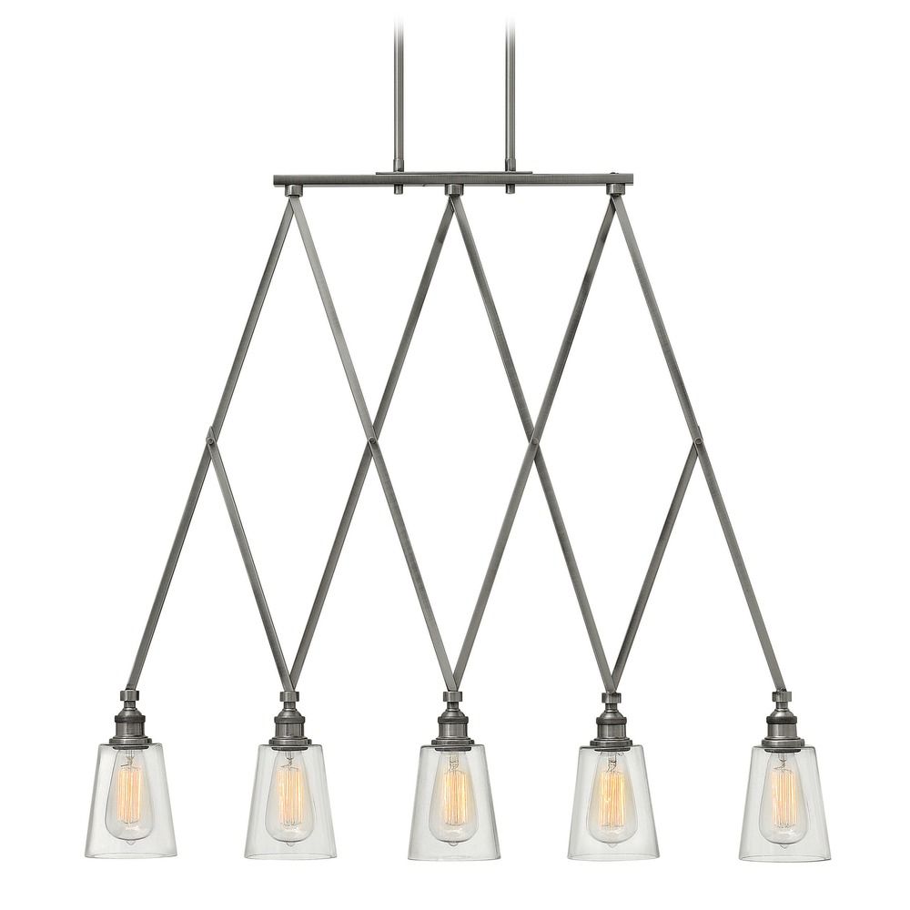 Hinkley Lighting Gatsby Polished Antique Nickel Chandelier 4935PL Shown in Polished Antique Nickel finish. Product Image - Hinkley Lighting Gatsby Polished Antique Nickel Chandelier 4935PL