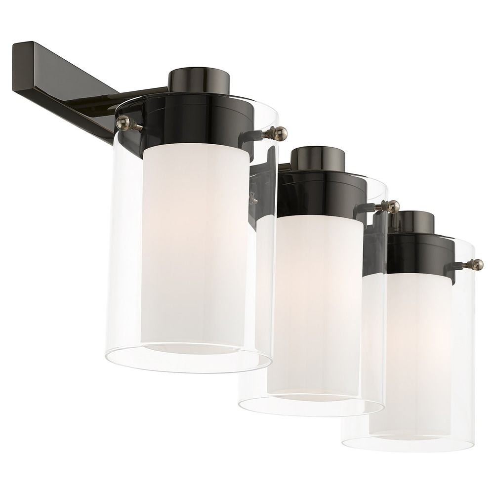 Livex Lighting Manhattan Polished Black Chrome Bathroom Light | 1543-46