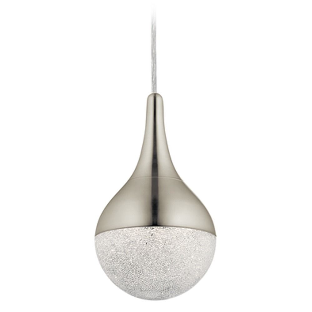 Elan Lighting Kiss Brushed Nickel Led Mini Pendant Light With Bowl Elan Lighting Kiss Brushed Nickel Led Mini Pendant Light With Bowl Dome Shade