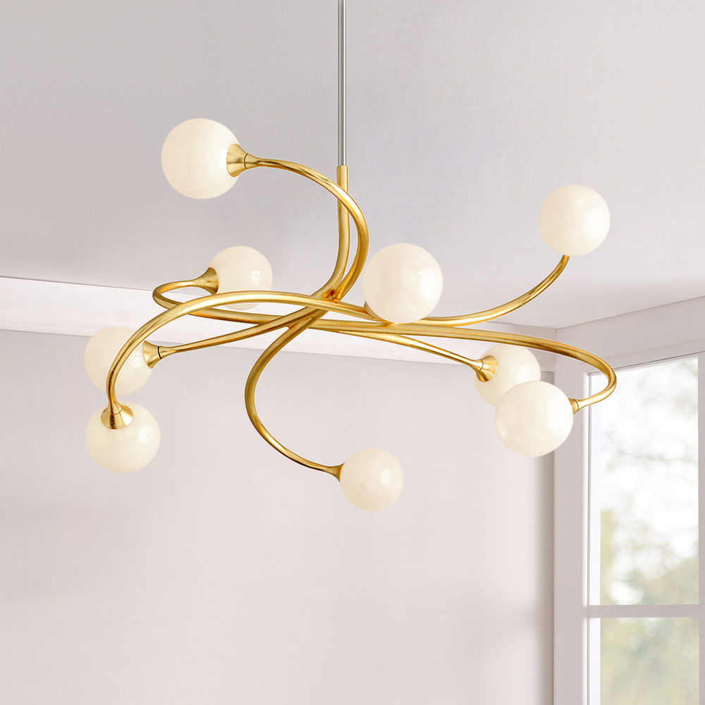 Signature Gold Leaf LED Chandelier by Corbett Lighting 294 09