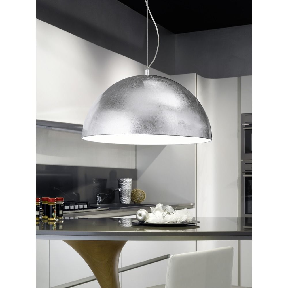 Gaetano Silver LED Pendant Light Bowl / Shade | 92955A | Destination Lighting