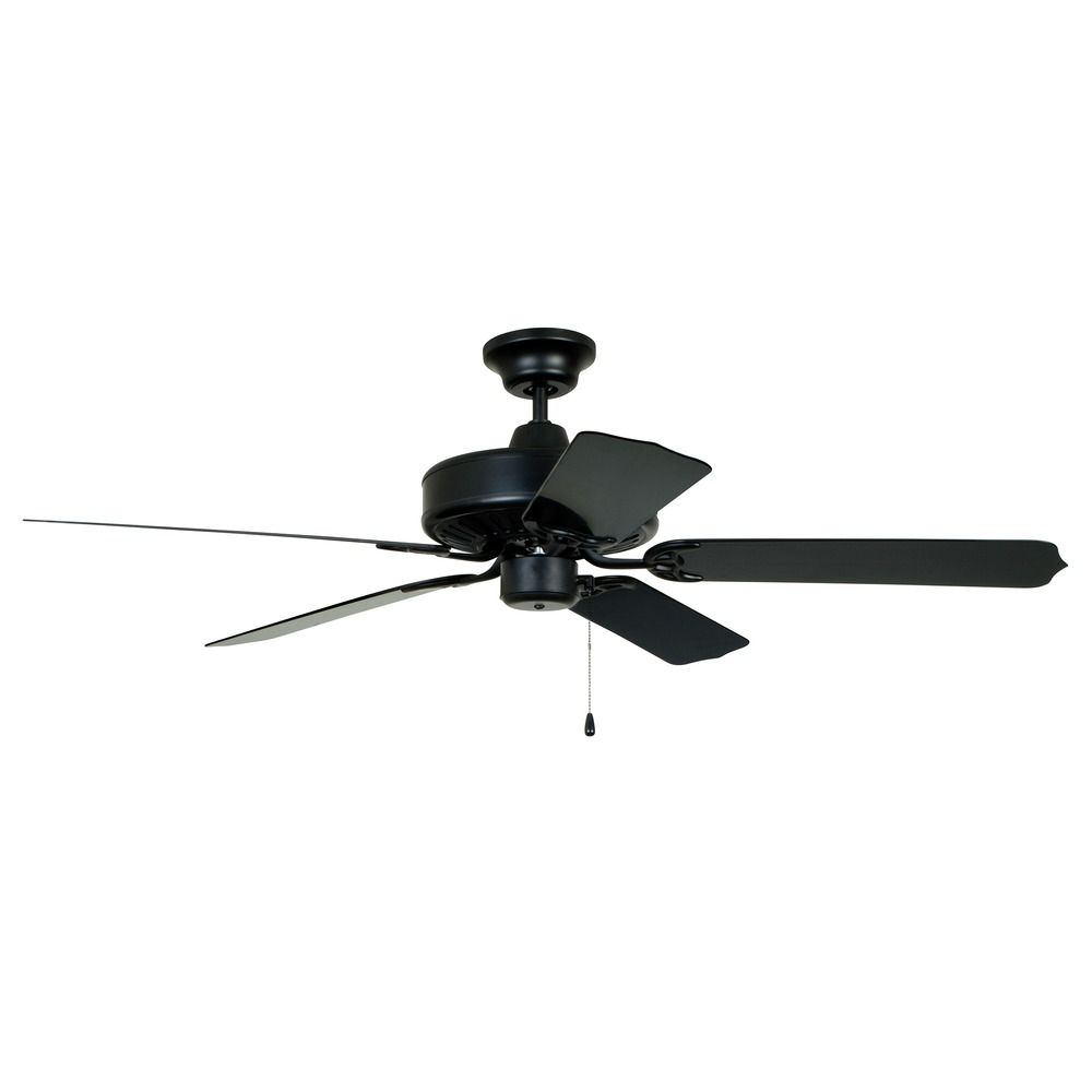 52 Inch Matte Black Outdoor Ceiling Fan