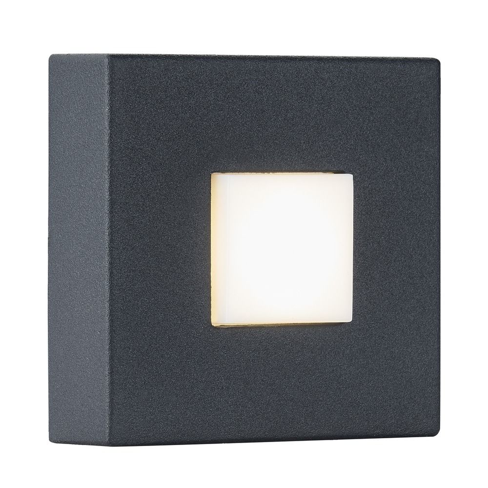 Textured Black LED Lighted Square Doorbell Button, DB2-TBK