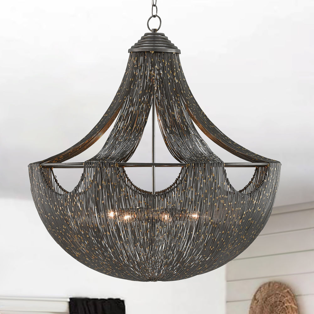 melodramatiske Middelhavet niece Art Deco Pendant Light Iron Eduardo by Currey and Company Lighting |  9000-0018 | Destination Lighting