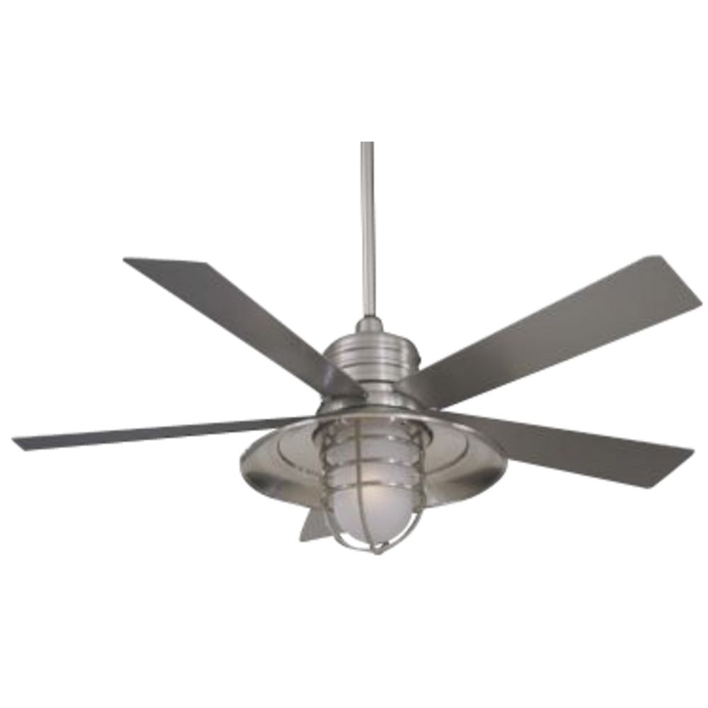 Minka Aire 54-Inch Ceiling Fan with Five Blades and Light Kit F582-BNW