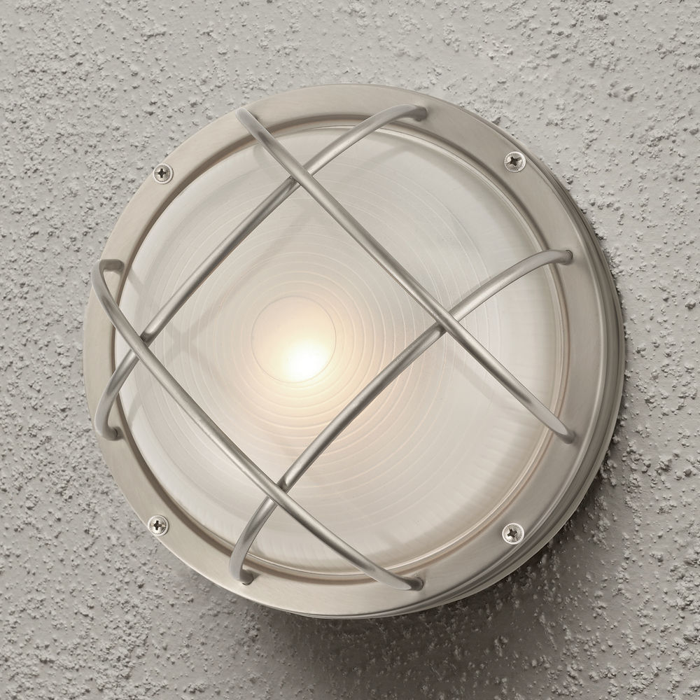 Marine Bulkhead Round Outdoor Wall Ceiling Light 10 Inches