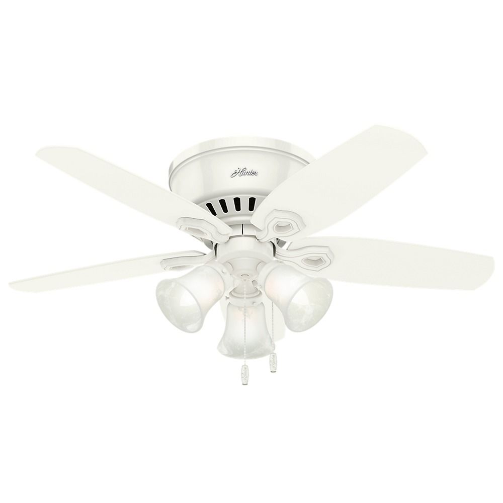 42 Inch Hunter Fan Builder Low Profile Ceiling Fan With Light