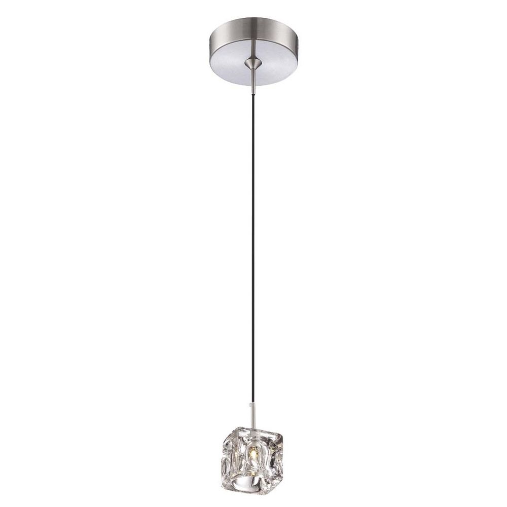 Lite Source Lighting Ice Cube Ii Chrome Led Mini Pendant Light With Lite Source Lighting Ice Cube Ii Chrome Led Mini Pendant Light With Square Shade Alt2