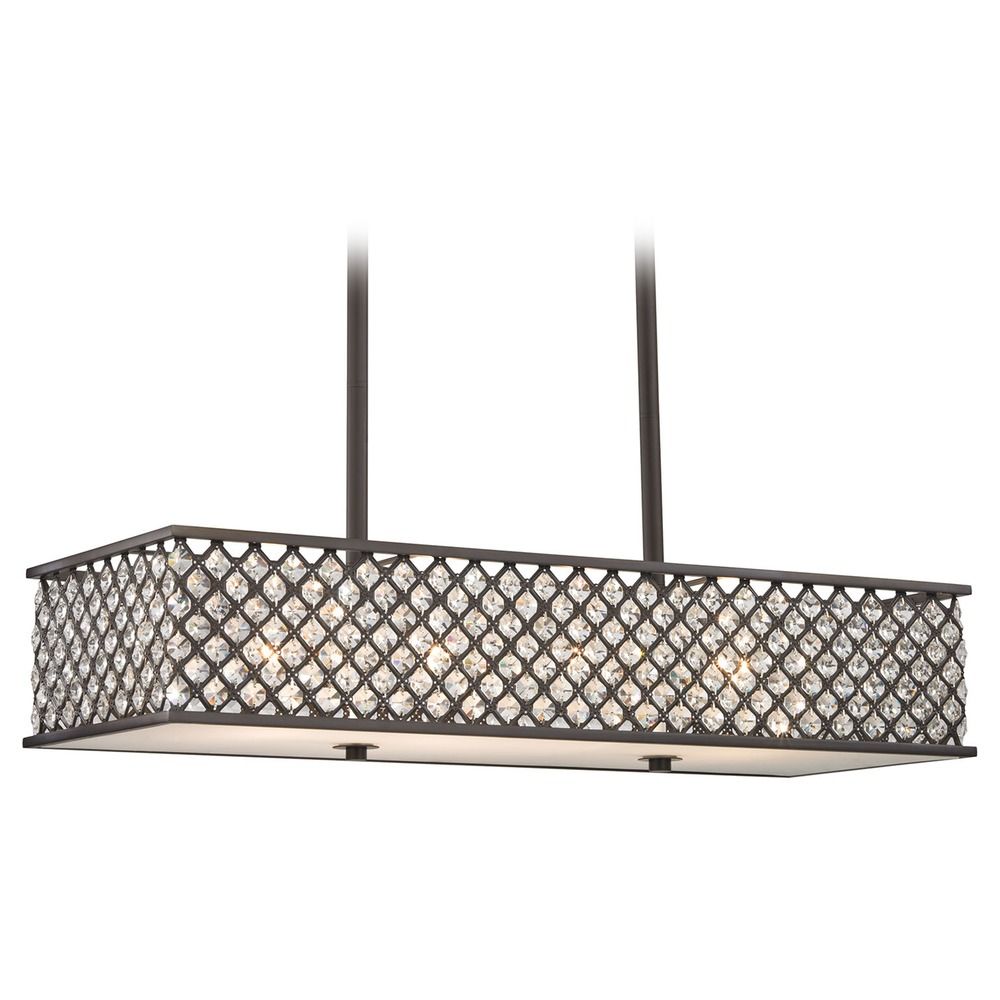 Elk Lighting Genevieve Oil Rubbed Bronze Island Light With Rectangle Shade At Destination Elk Lighting Genevieve Oil Rubbed Bronze Island Light With Rectangle Shade At Destination