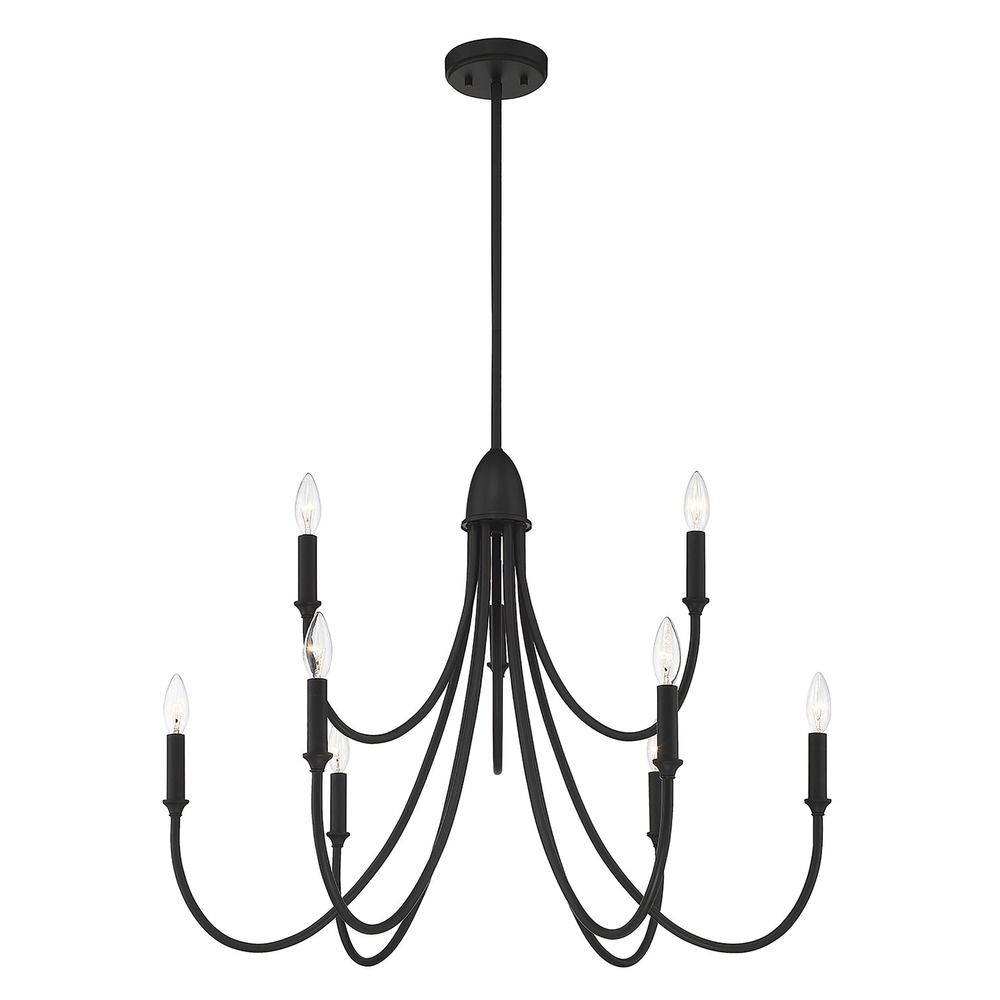 Cameron 35-Inch Matte Black Chandelier by Savoy House | 1-2541-9-89 ...
