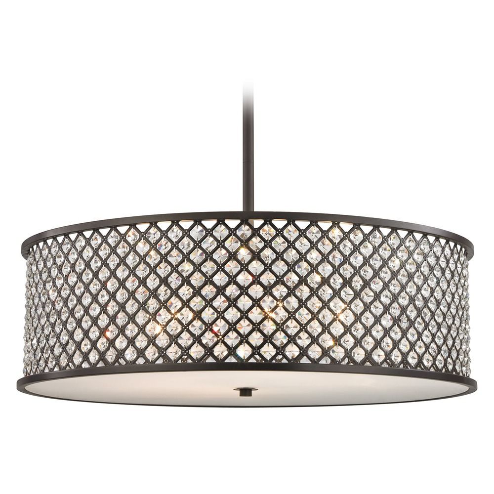 Elk Lighting Genevieve Oil Rubbed Bronze Pendant Light With Drum Elk Lighting Genevieve Oil Rubbed Bronze Pendant Light With Drum Shade