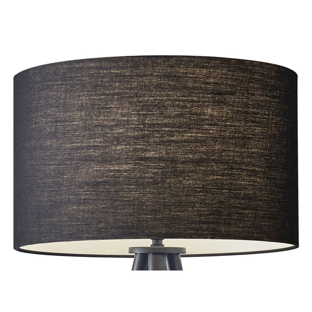 Mid Century Modern Floor Lamp Black Painted Metal W Wood Tips Louise By Adesso Home Lighting At Destination