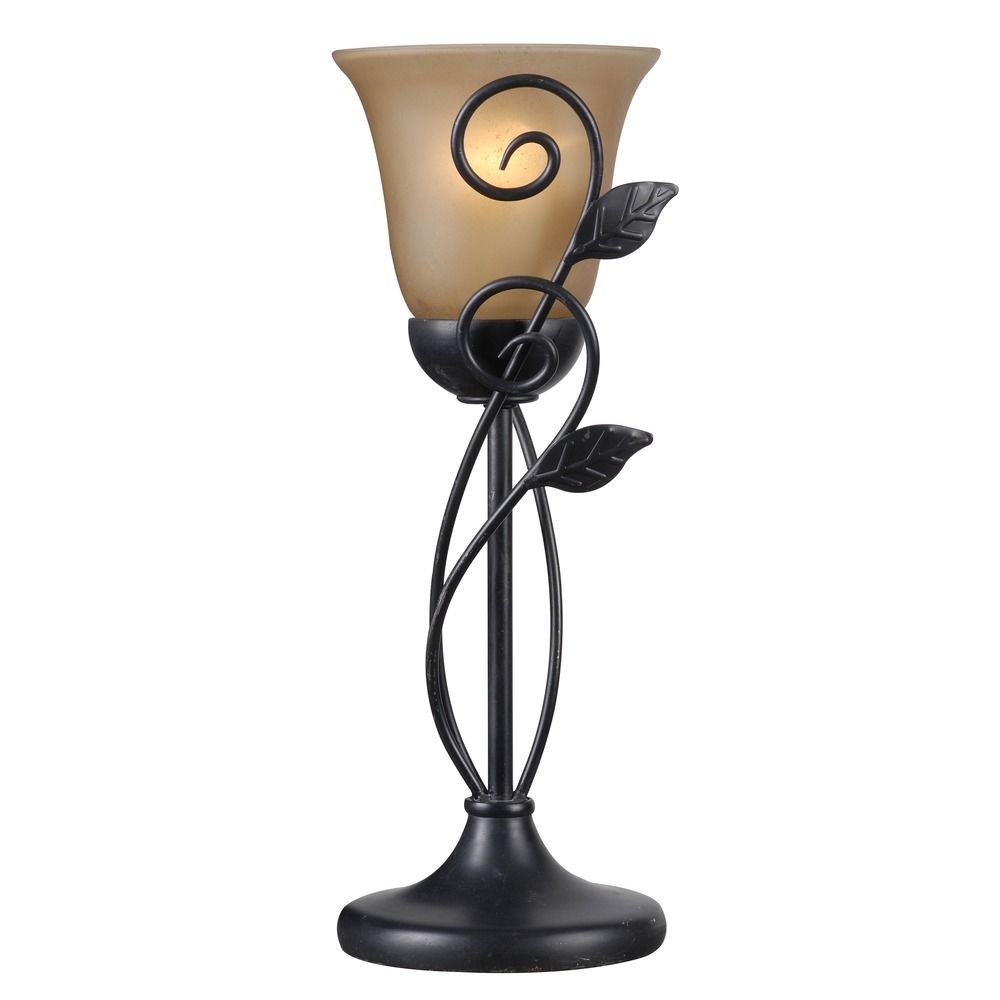 Kenroy Home Arbor Oil Rubbed Bronze Table Top Torchiere Lamp with Bell