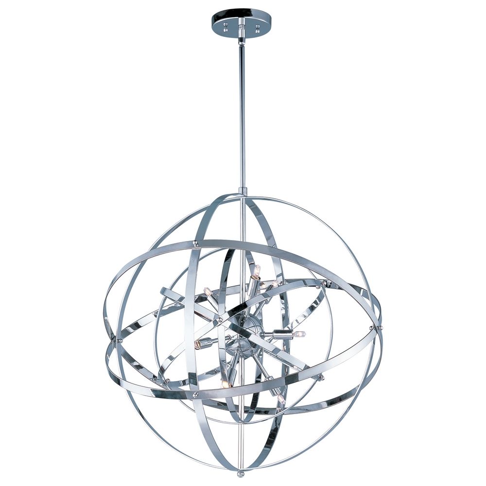 Mid Century Modern Pendant Cer Light Chrome Sputnik By Maxim Lighting At Destination Mid Century Modern Pendant Cer Light Chrome Sputnik By Maxim Lighting At Destination
