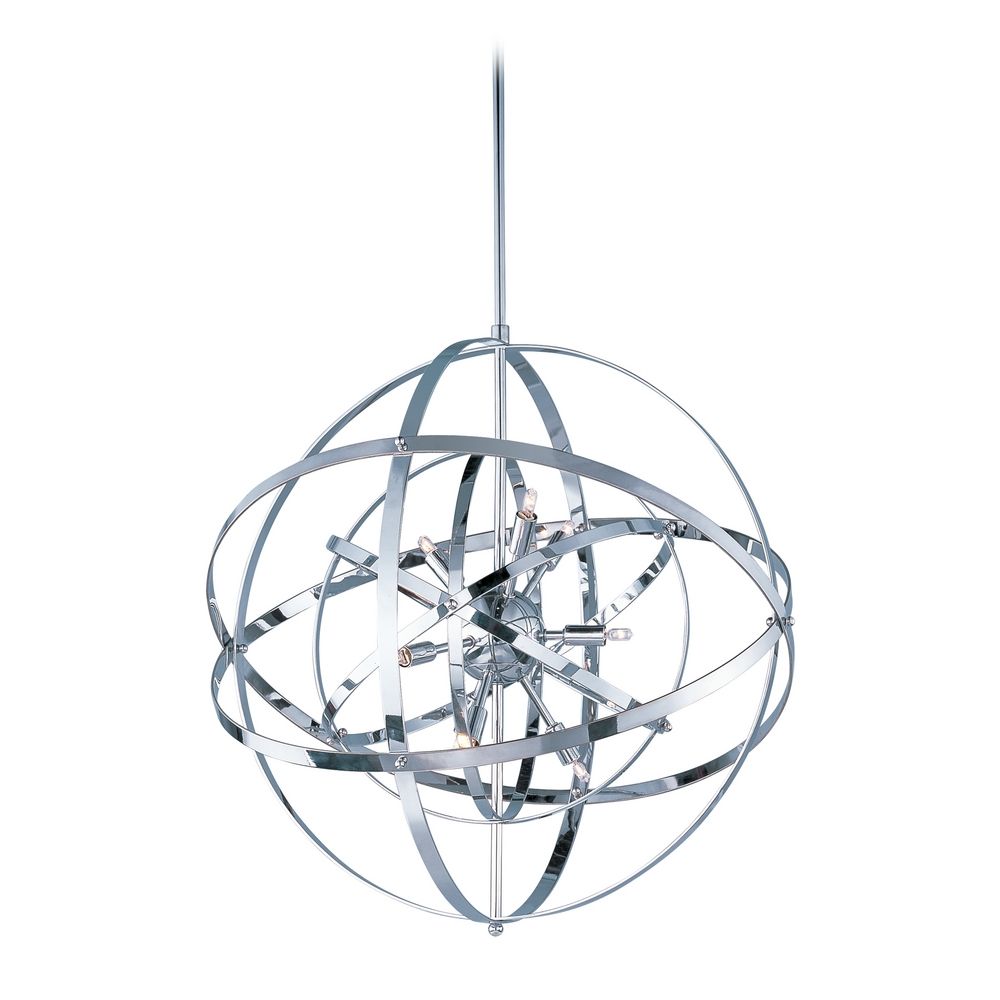 Mid Century Modern Pendant Cer Light Chrome Sputnik By Maxim Mid Century Modern Pendant Cer Light Chrome Sputnik By Maxim Lighting