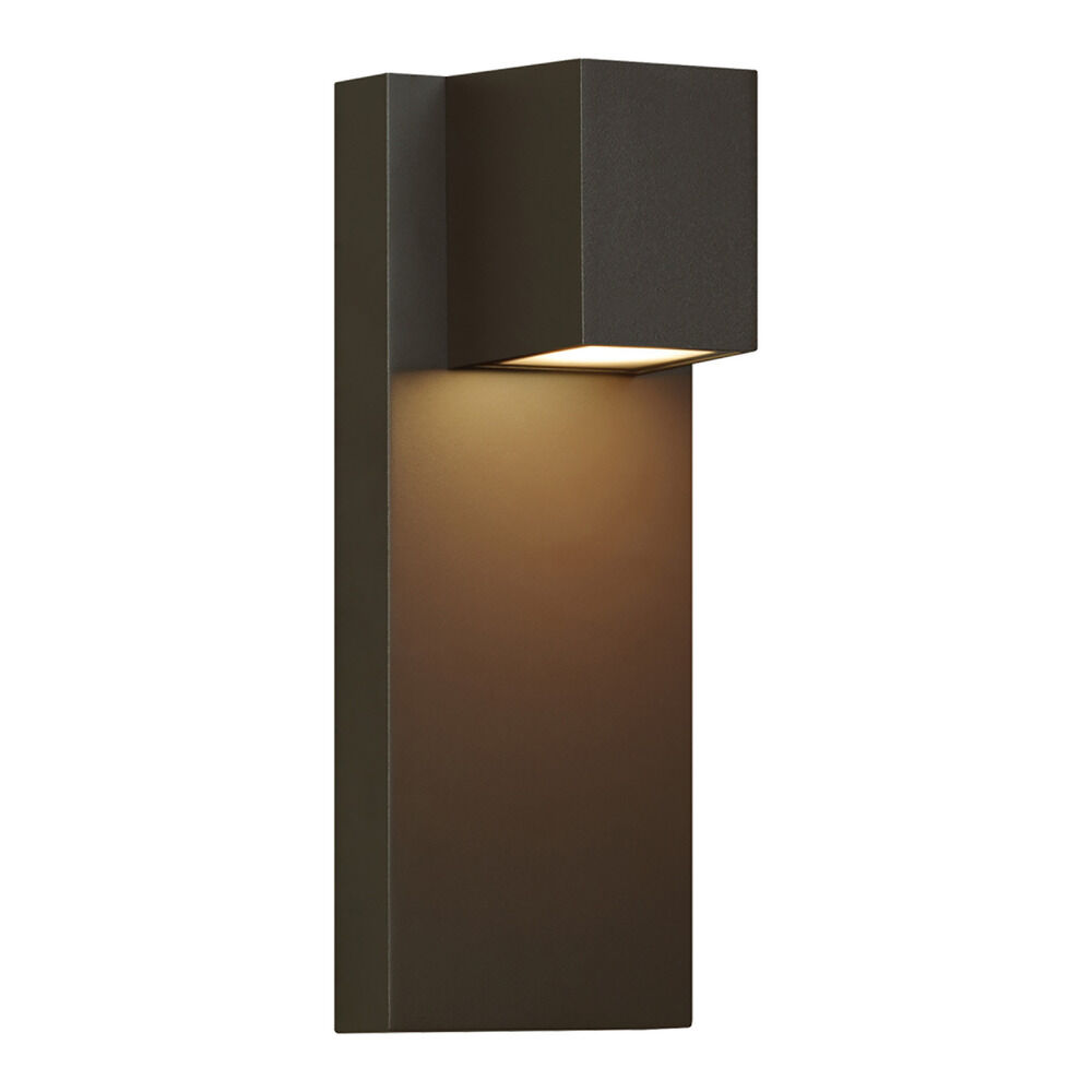 Quadrate LED Warm Dim Outdoor Wall Light in Bronze by Visual Comfort Modern 700WSQDRZ LEDWD Destination Lighting
