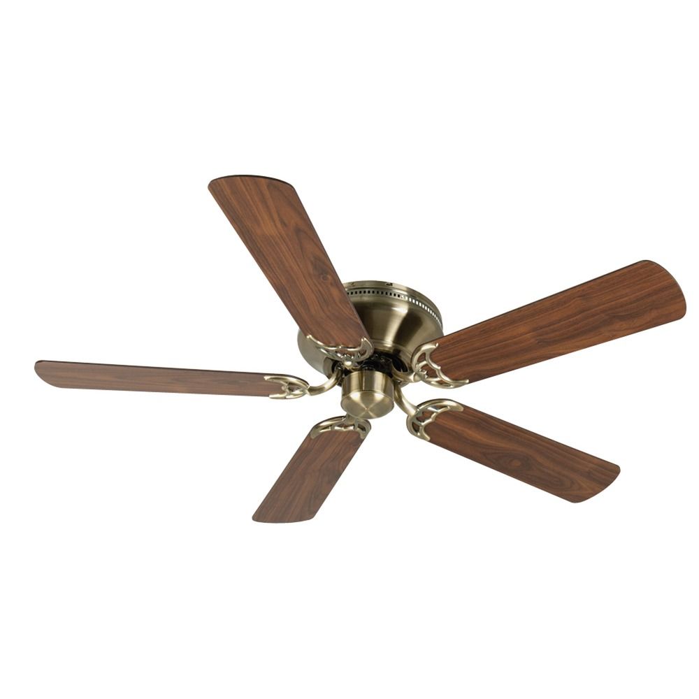 Craftmade Lighting Pro Contemporary Flushmount Antique Brass Ceiling Contemporary Flushmount Antique Brass Ceiling Fan Without Light K10998 Shown In Finish Image