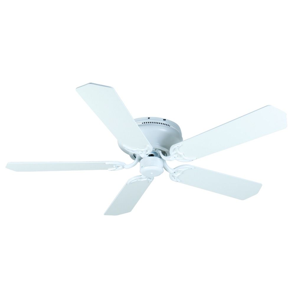 Craftmade Lighting Pro Contemporary Flushmount White Ceiling Fan Without Light At Destination Lighting