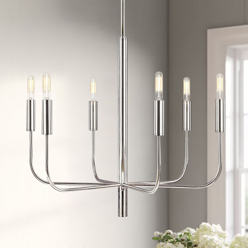 ED Ellen-DeGeneres Brianna 24-Inch Polished Nickel Chandelier by