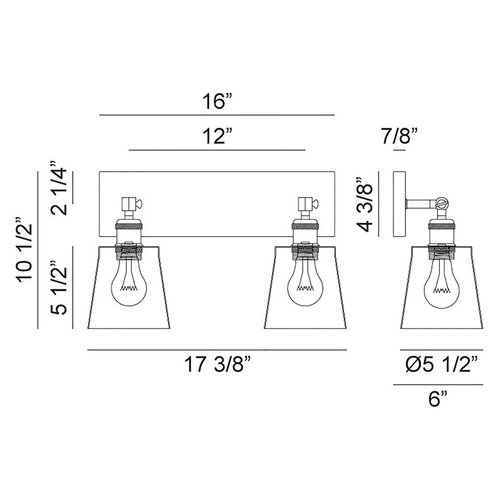 Kinsley Black Bathroom Light by Matteo Lighting S08202BK