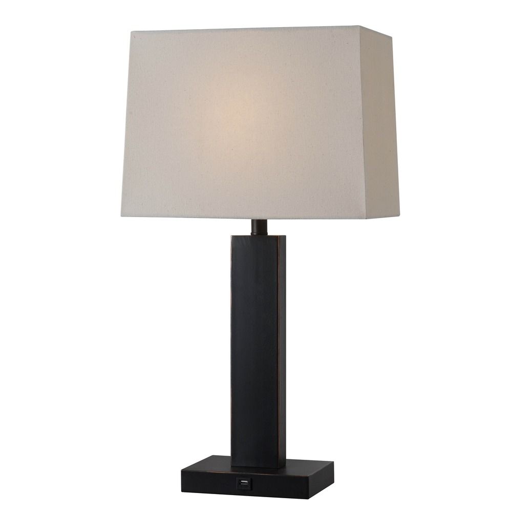 Kenroy Home Innkeeper Oil Rubbed Bronze Table Lamp with ...