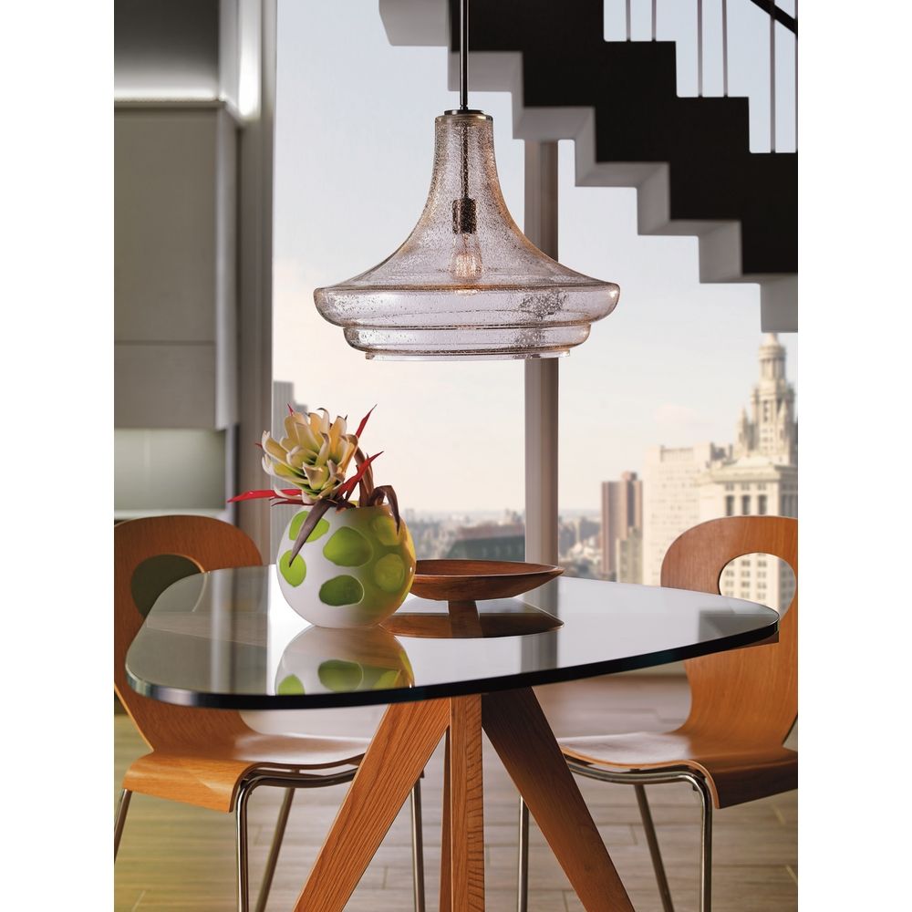Kichler Lighting Everly Brushed Nickel Pendant Light With Urn Shade At Destination