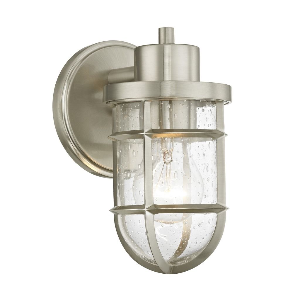 Seeded Gl Wall Sconce With Satin Nickel Cage 1841 09 Seeded Gl Wall Sconce With Satin Nickel Cage Alt1