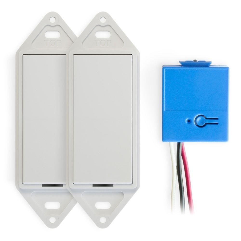 Levven 120V 3-Way Wireless Light Switch Kit in White