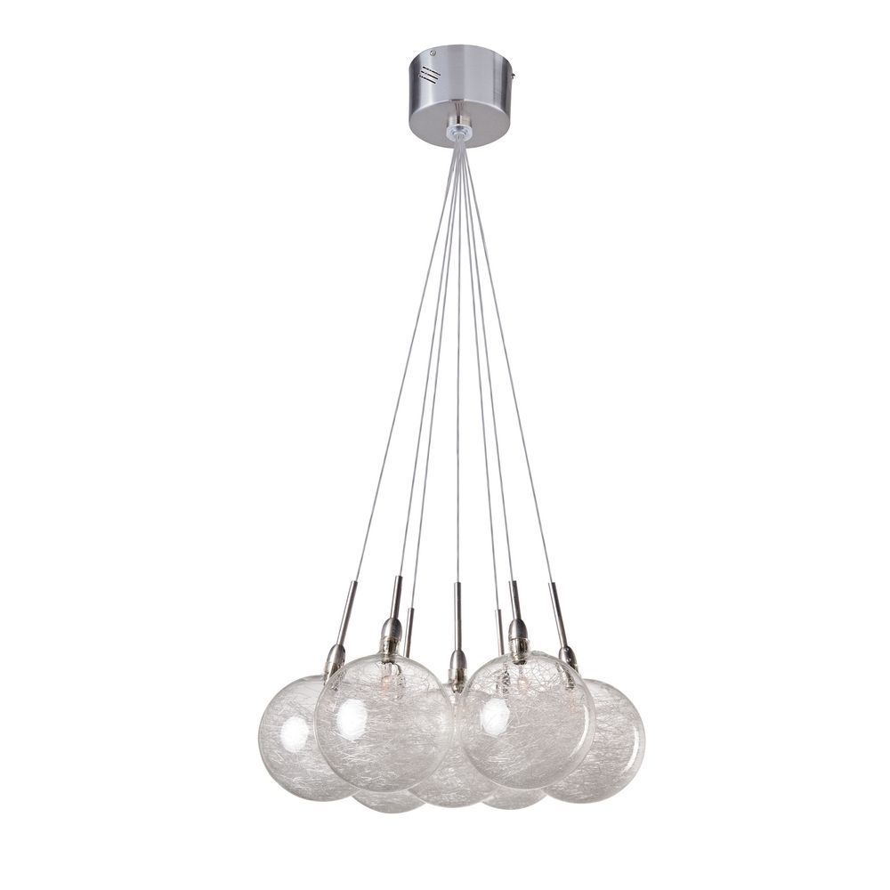 Modern Low Voltage Multi Light Pendant With Clear Glass And 7 Image