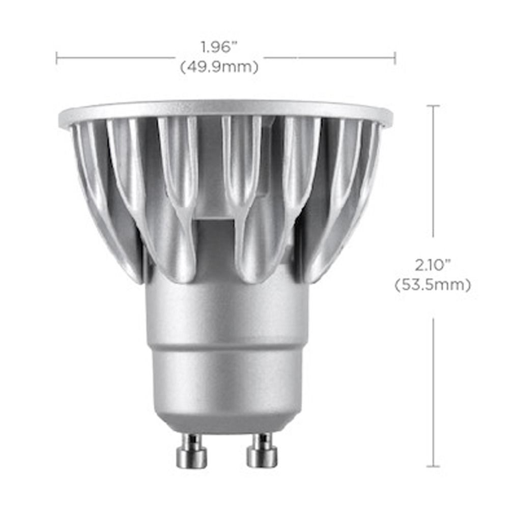 7W GU10 LED Bulb MR-16 Narrow Flood 25 Degree Beam Spread 435LM 3000K Dimmable SM16GA-07-25D-930-03 (01127) | Destination Lighting