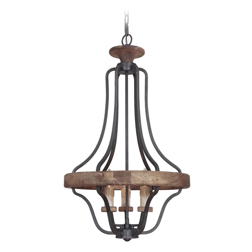 Craftmade Ashwood Textured Black Whiskey Barrel Pendant Light Craftmade Lighting Ashwood Textured Black Whiskey Barrel Pendant Light 36543 Tbwb