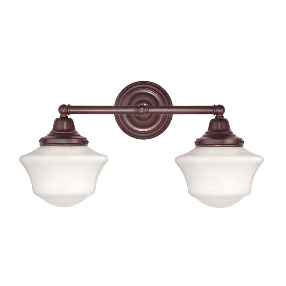 Schoolhouse Bathroom Light With Two Lights In Bronze Finish Wc2 Design Classics Lighting Schoolhouse Bathroom Light With Two Lights In Bronze Finish Wc2 220
