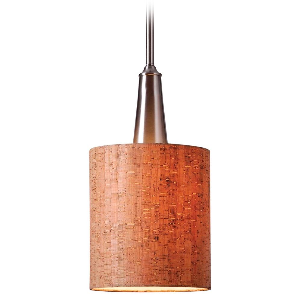 Kenroy Home Lighting Bulletin Brushed Steel Mini Pendant Light With Kenroy Home Lighting Bulletin Brushed Steel Mini Pendant Light With Cylindrical Shade