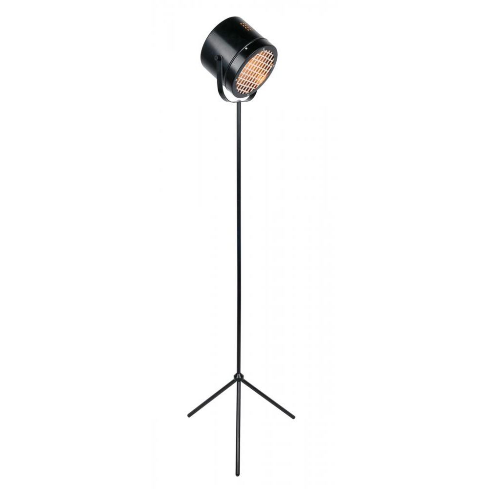 Lite Source Lucine Black Floor Lamp with Drum Shade LS82962 Destination Lighting