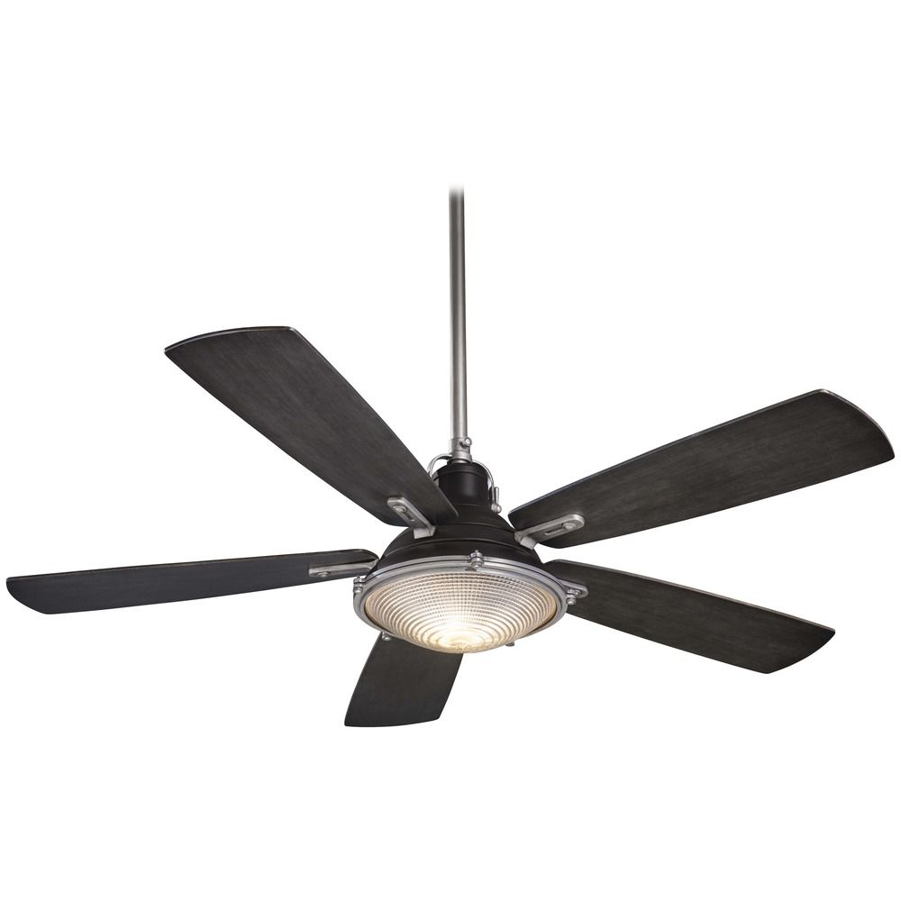 56 Inch Minka Aire Groton Sand Black Ceiling Fan With Light At Destination Lighting