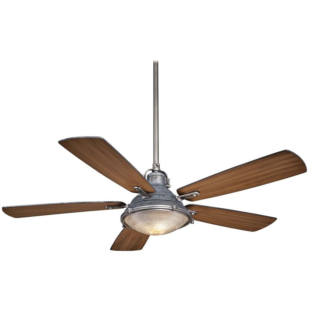 56 Inch Minka Aire Groton Weathered Aluminum Ceiling Fan With